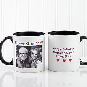 Personalized Photo Message Coffee Mug 11 oz.- Black