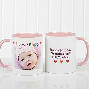 Photo Personalized Pink Coffee Mugs - Loving You