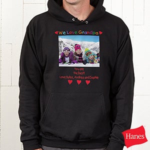 Personalized Photo Sweatshirt for Dads & Grandfathers   Black