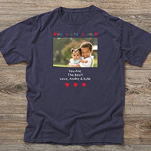 Loving Him Photo Personalized Hanes Adult ComfortWash T-Shirt - Adult X-Large - Concrete Grey