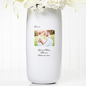 Personalized Wedding Photo Flower Vase