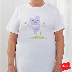 First Time Grandma Personalized Hanes® Adult T-Shirt