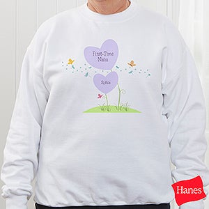 First Time Grandma Personalized Adult Sweatshirt