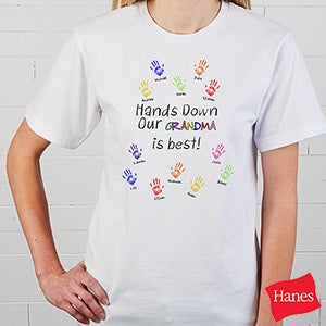 Hands Down Personalized Parent or Grandparent T Shirt