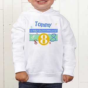 Personalized Birthday Hooded Sweatshirts for Kids   Whats Your Number