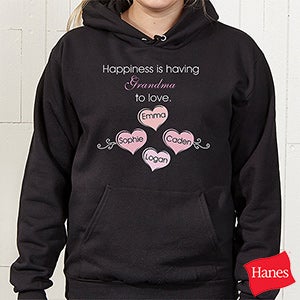 What Is Happiness? Personalized Black Hooded Sweatshirt