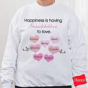 What Is Happiness? Personalized White Sweatshirt