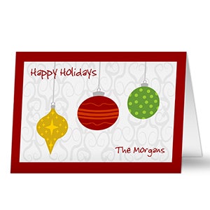 Ornament Greetings Personalized Christmas Cards