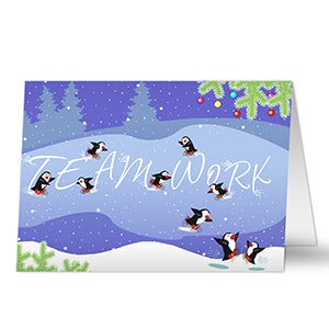 Teamwork Personalized Christmas Cards