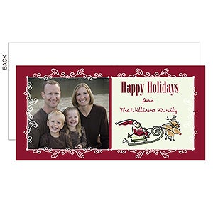 Santa's Sleigh Photo Postcards & Envelopes