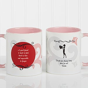 What Friends Are For Personalized Coffee Mug 11oz.- Pink