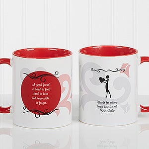 What Friends Are For Personalized Coffee Mug 11oz.-Red