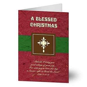 Personalized Blessed Christmas Religious Christmas Cards - Christmas Gifts