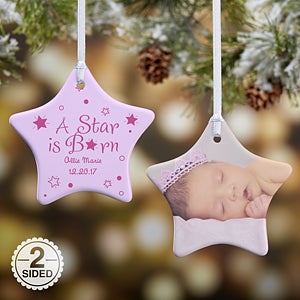 2-Sided A Star Is Born Personalized Photo Ornament