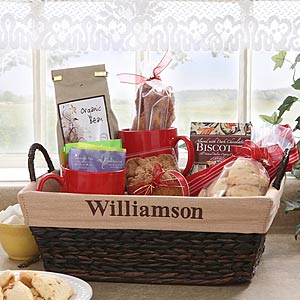 Custom Name Personalized Lined Wicker Baskets