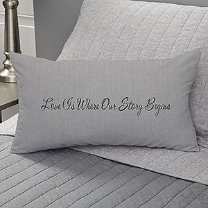 Always Kiss Me Goodnight Personalized Lumbar Pillow