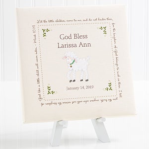 Personalized Baptism Blessing Canvas Art - 8x8