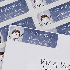 Snow Family Return Address Labels