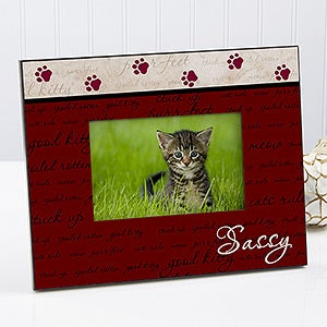 Personalized Cat Picture Frame   Good Kitty