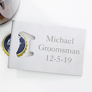 Personalized Credit Card Bottle Opener