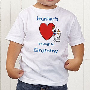 Puppy Heart Belongs Personalized Toddler T-Shirt