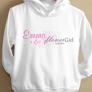 Personalized Flower Girl Hooded Sweatshirt for Toddlers