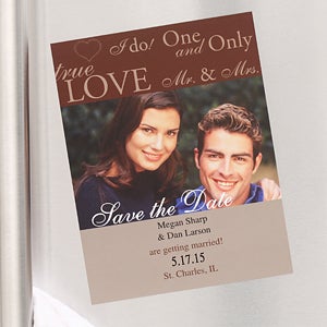 Personalized Save The Date Photo Wedding Announcement Magnets