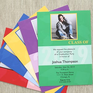 Personalized Graduation Announcement Invitations - Destiny Achieved - Set of 5