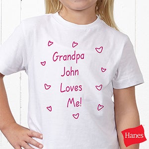 Somebody Loves Me Personalized Hanes® Youth T-Shirt