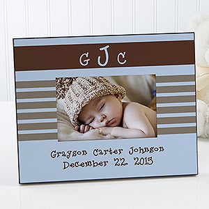 Baby Boy Personalized Picture Frames with Monogram