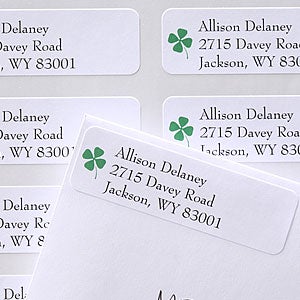 Tiny Shamrock Return Address Labels