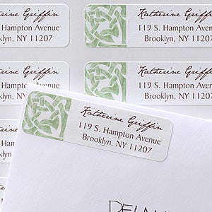 address labels knot return celtic personalized