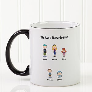Personalized Coffee Mugs   Family Cartoon Characters