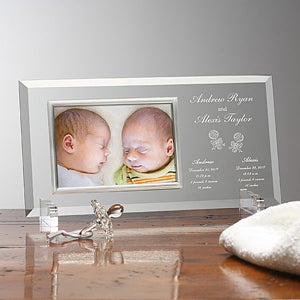 Twin Blessings Personalized Baby Frame