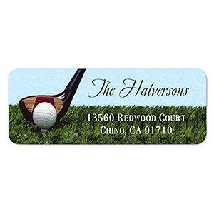 Personalized Golf Return Address Labels - 1 set of 60