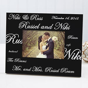 Personalized Wedding Picture Frames   Mr and Mrs Collection