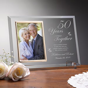 Personalized Glass Anniversary Picture Frames - Reflections