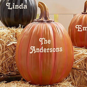 Decorative Personalized Fall Pumpkins - Large