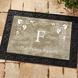 Personalized Family Door Mats   Elegant Monogram