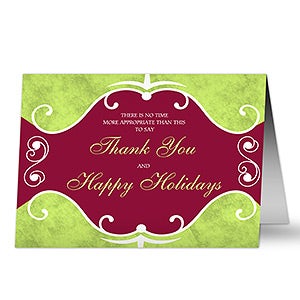 Holiday Thanks Cards & Envelopes