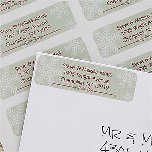 Snowflake Greetings Return Address Labels