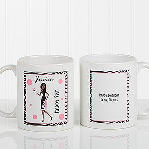 Birthday Girl Personalized Coffee Mug 11oz.- White