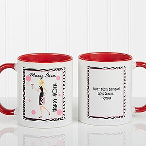 Birthday Girl Personalized Coffee Mug 11oz.- Red