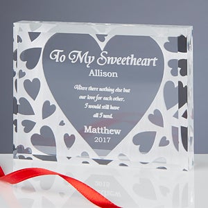 To My Sweetheart Personalized Keepsake