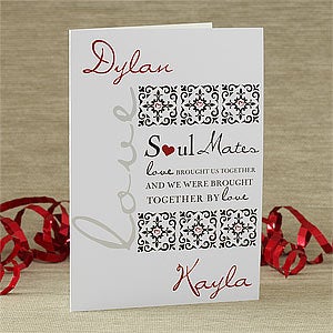 Soul Mates Personalized Greeting Card