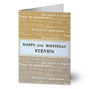 personalized birthday cards for him