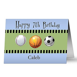 Personalized Birthday Cards - Sports Greeting Card