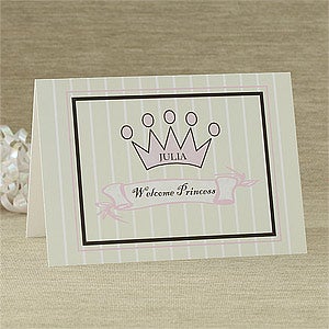 Welcome Princess Personalized Greeting Card