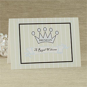 Welcome Prince Personalized Greeting Card