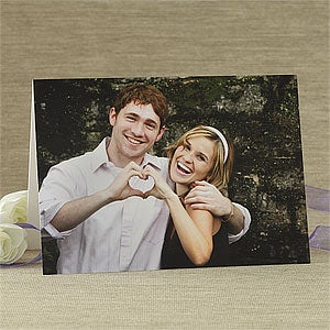 Romantic Photo Personalized Greeting Card - Horizontal